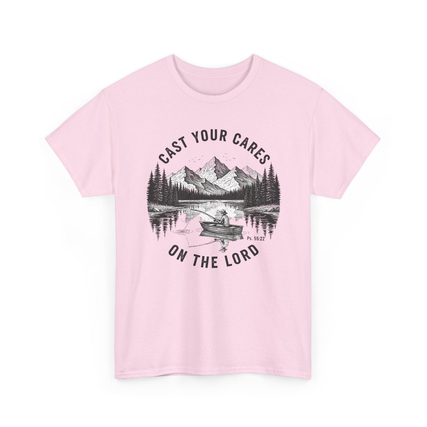 Cast Your Cares On The Lord Women's T-Shirt - Psalm 55:22 Faith Tee