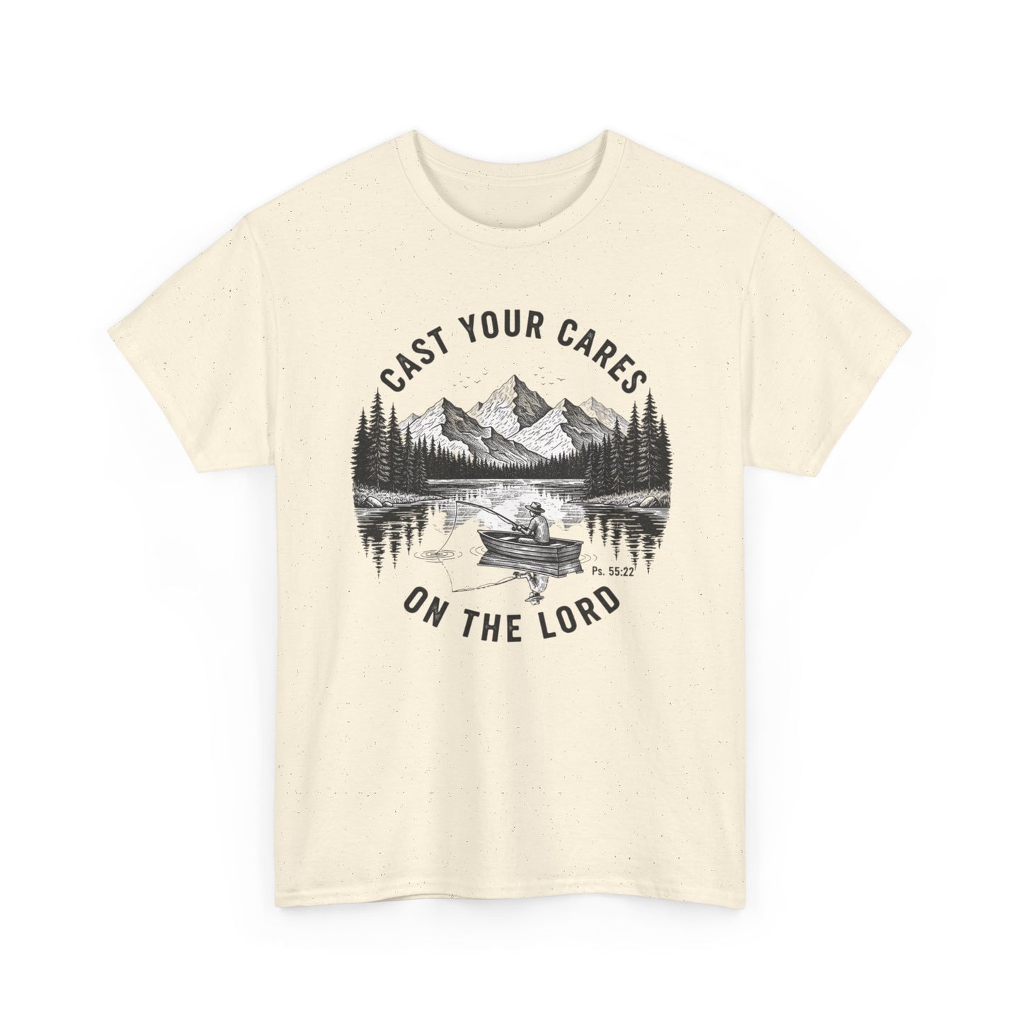 Cast Your Cares On The Lord Women's T-Shirt - Psalm 55:22 Faith Tee