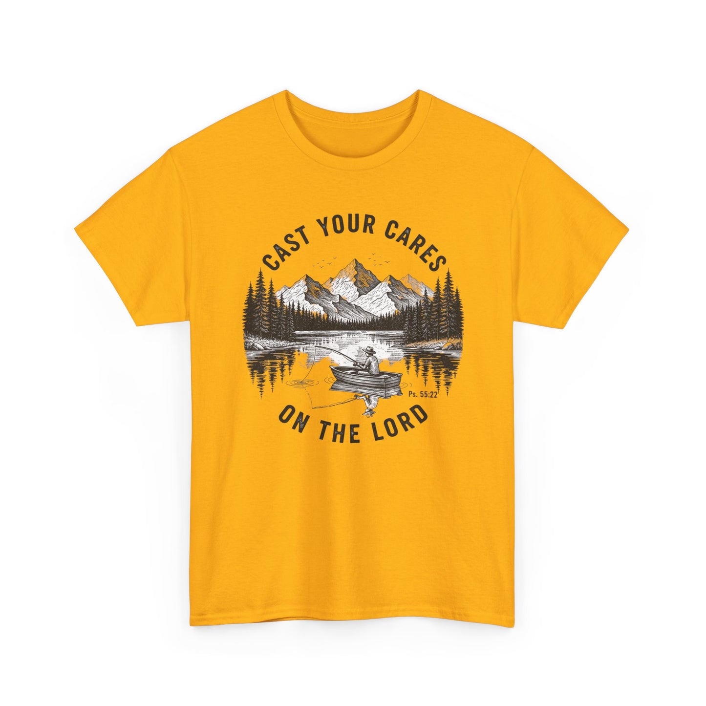 Cast Your Cares On The Lord Women's T-Shirt - Psalm 55:22 Faith Tee