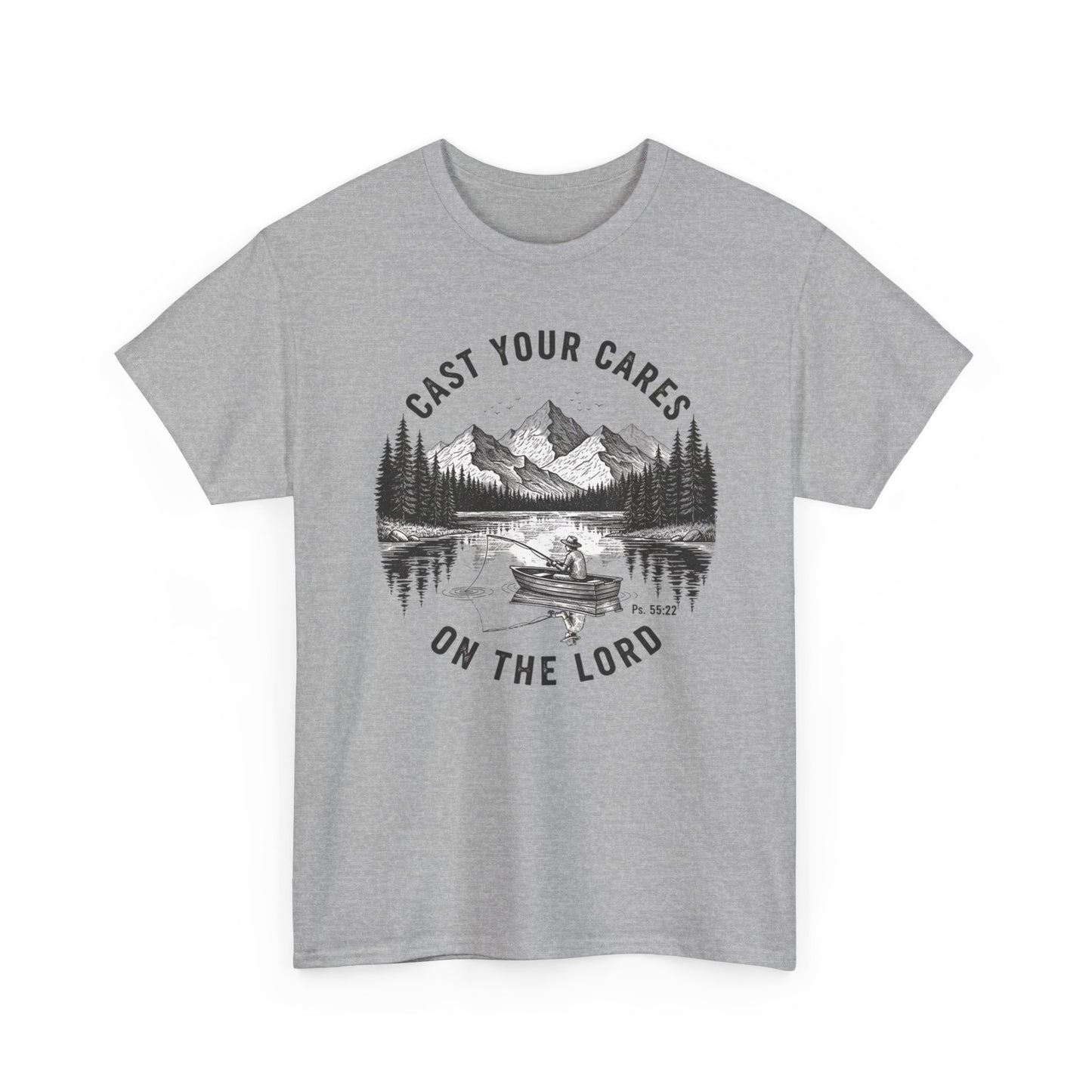 Cast Your Cares On The Lord Women's T-Shirt - Psalm 55:22 Faith Tee