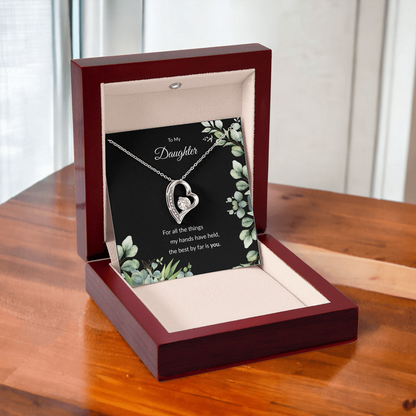 Beloved Daughter Heart Necklace | Faith-Inspired Gift | Sterling Silver or Gold