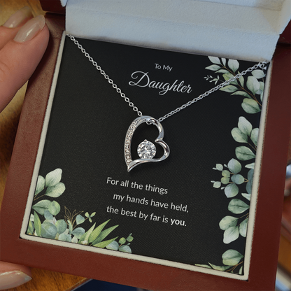 Beloved Daughter Heart Necklace | Faith-Inspired Gift | Sterling Silver or Gold