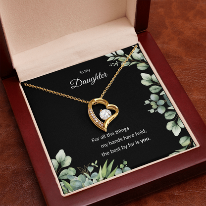 Beloved Daughter Heart Necklace | Faith-Inspired Gift | Sterling Silver or Gold