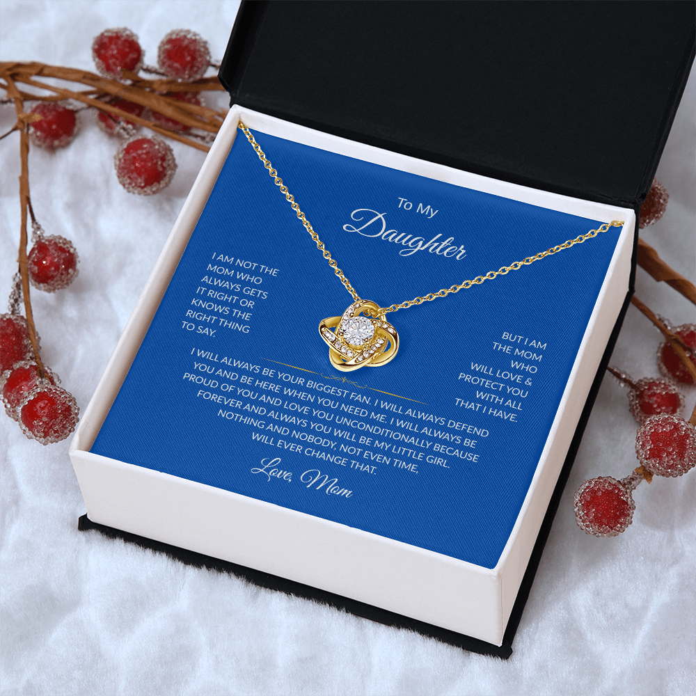 To My Daughter | Love Knot Necklace | Love Mom | I will always be your biggest fan