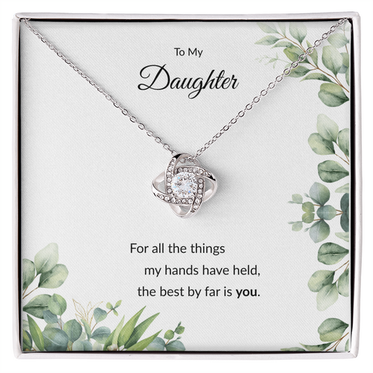 To My Daughter | Hand-Crafted Jewelry with Box | Silver or Gold Finish
