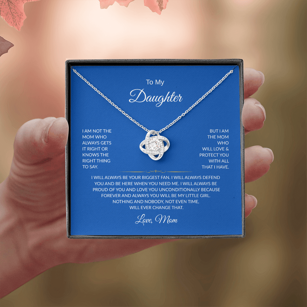To My Daughter | Love Knot Necklace | Love Mom | I will always be your biggest fan