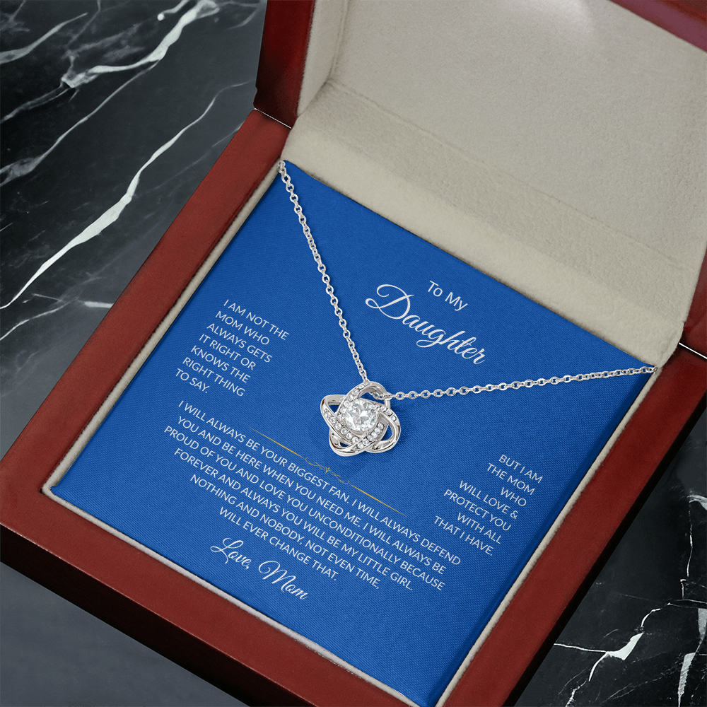 To My Daughter | Love Knot Necklace | Love Mom | I will always be your biggest fan