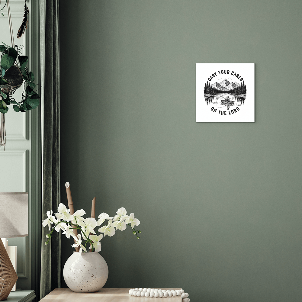 Cast Your Cares On The Lord | High Gloss Metal Prints - Psalm 55:22