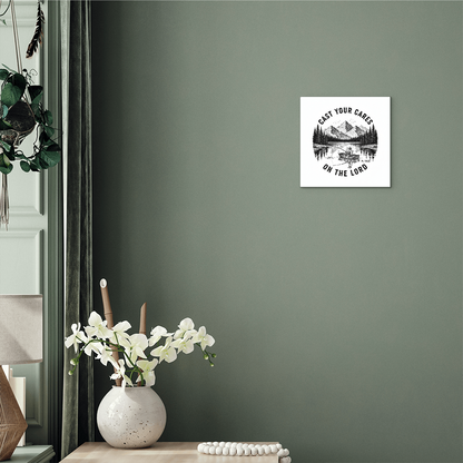 Cast Your Cares On The Lord | High Gloss Metal Prints - Psalm 55:22