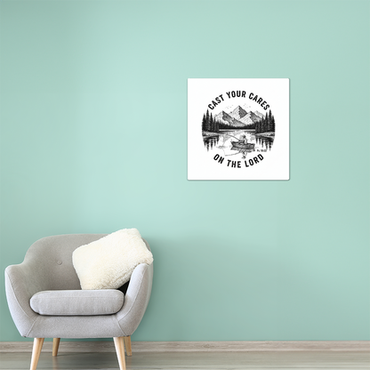 Cast Your Cares On The Lord | High Gloss Metal Prints - Psalm 55:22