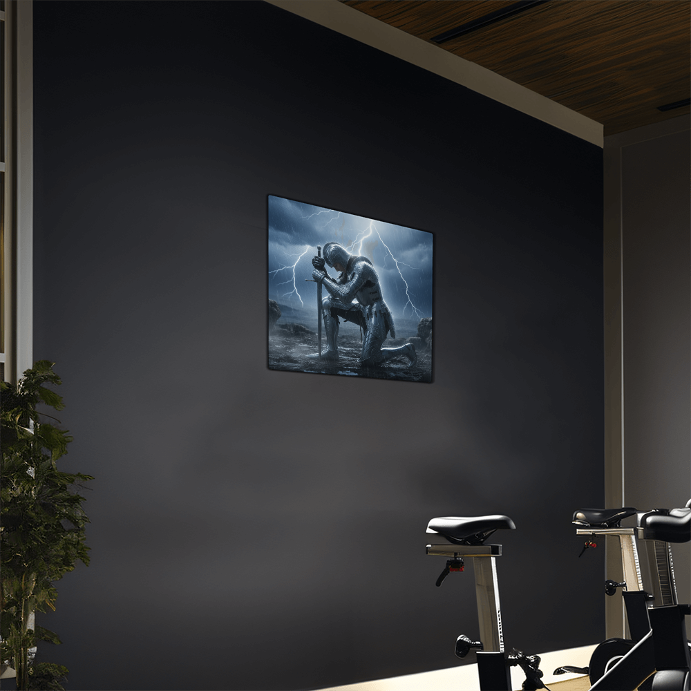 Warrior in Prayer Metal Wall Art - Faith Over Fear Inspirational Decor