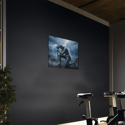 Warrior in Prayer Metal Wall Art - Faith Over Fear Inspirational Decor