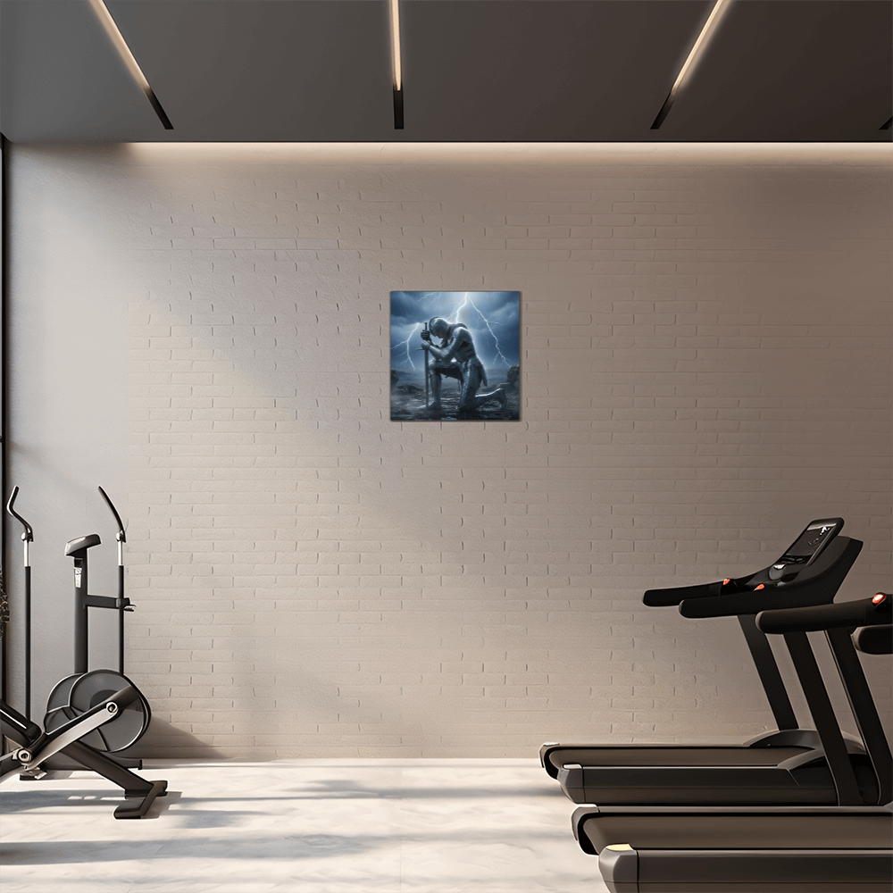 Warrior in Prayer Metal Wall Art - Faith Over Fear Inspirational Decor