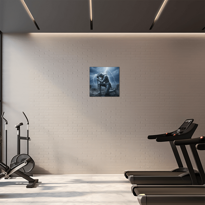 Warrior in Prayer Metal Wall Art - Faith Over Fear Inspirational Decor