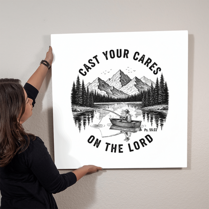 Cast Your Cares On The Lord | High Gloss Metal Prints - Psalm 55:22
