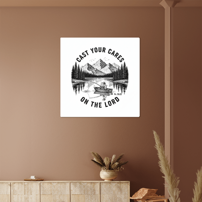 Cast Your Cares On The Lord | High Gloss Metal Prints - Psalm 55:22