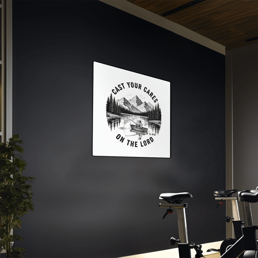 Cast Your Cares On The Lord | High Gloss Metal Prints - Psalm 55:22