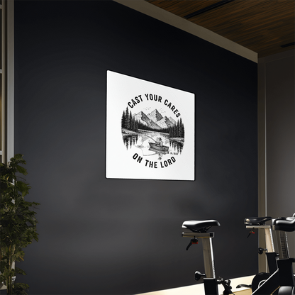 Cast Your Cares On The Lord | High Gloss Metal Prints - Psalm 55:22