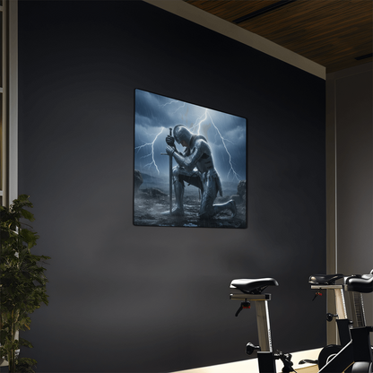 Warrior in Prayer Metal Wall Art - Faith Over Fear Inspirational Decor