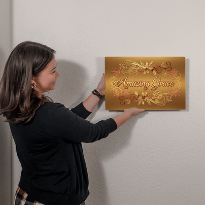 Amazing Grace Metal Wall Art - Faith Christmas Decor