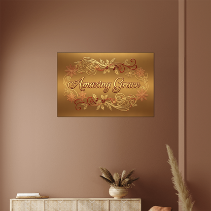 Amazing Grace Metal Wall Art - Faith Christmas Decor