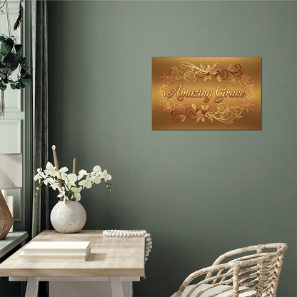 Amazing Grace Metal Wall Art - Faith Christmas Decor