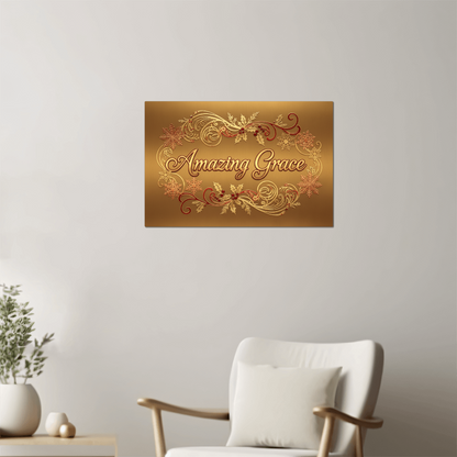 Amazing Grace Metal Wall Art - Faith Christmas Decor