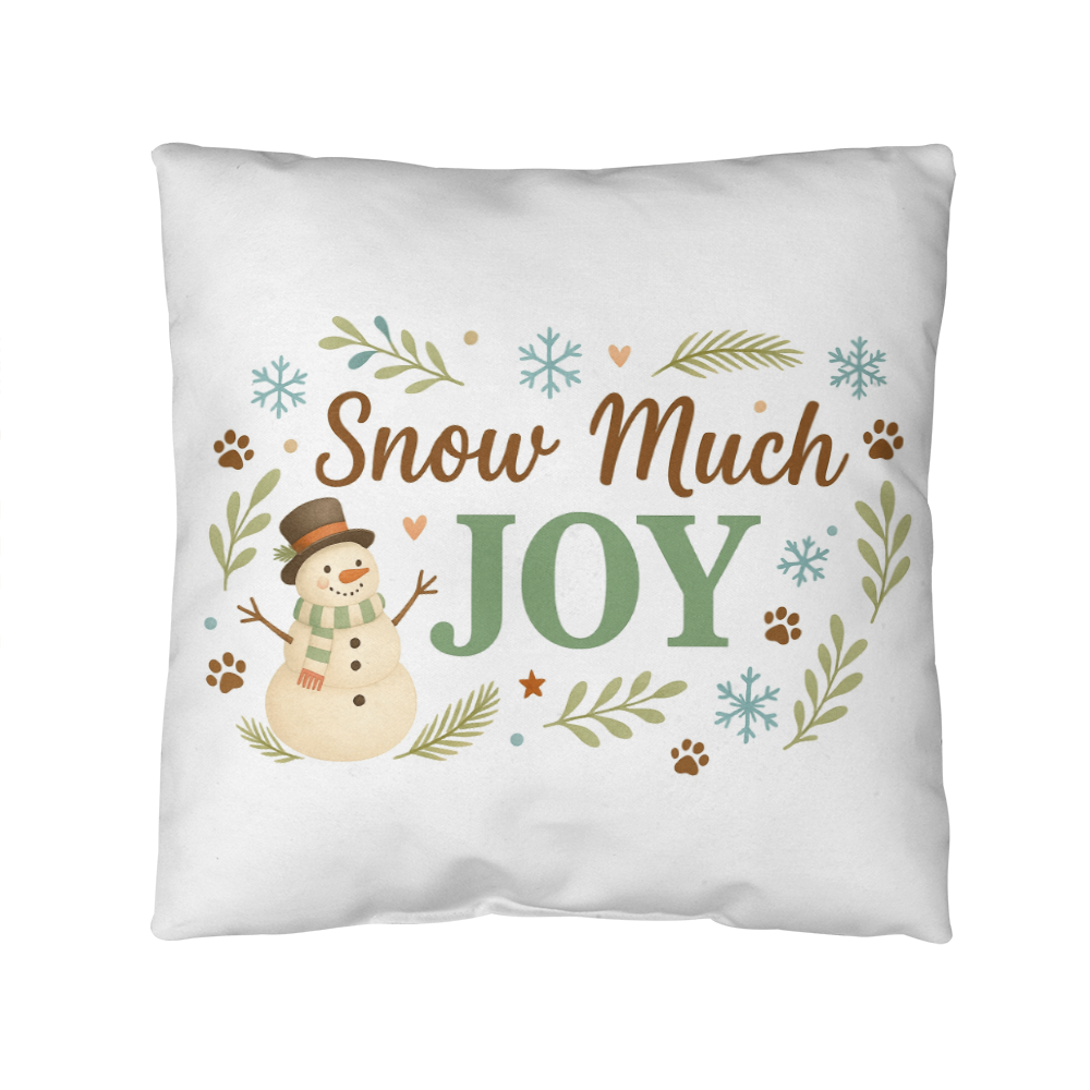 "Snow Much Joy" Christmas Pillow | Holiday Decor | Indoor/Outdoor