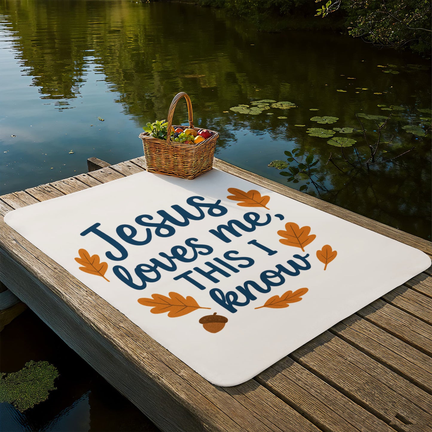 Jesus Loves Me Swaddling Blanket | Sherpa Fleece Baby Blanket | Faith-Inspired Gift for Kids