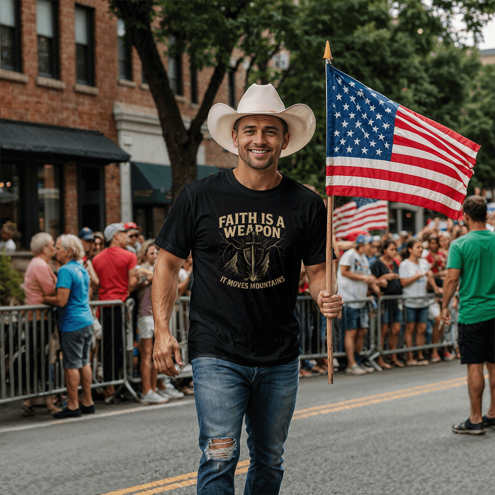 Faith is a Weapon T-Shirt | Bold Christian Apparel | Unisex Gift