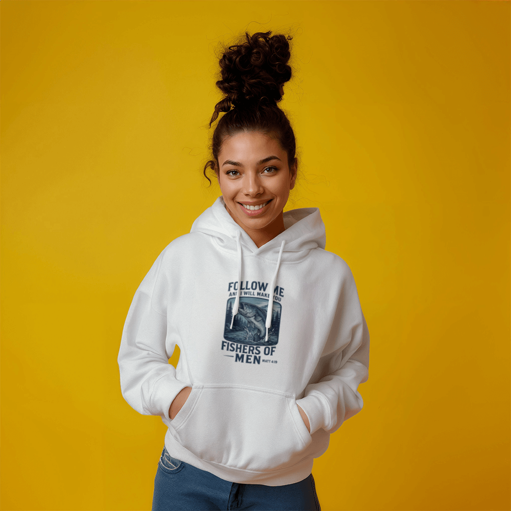 Christian Hoodie | Fishers of Men Scripture | Faith-Based Gift for Men or Women