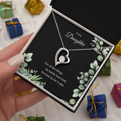 Beloved Daughter Heart Necklace | Faith-Inspired Gift | Sterling Silver or Gold