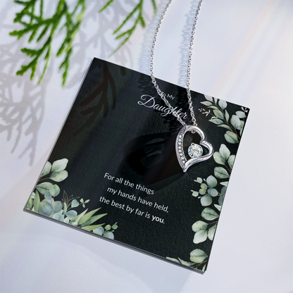 Beloved Daughter Heart Necklace | Faith-Inspired Gift | Sterling Silver or Gold