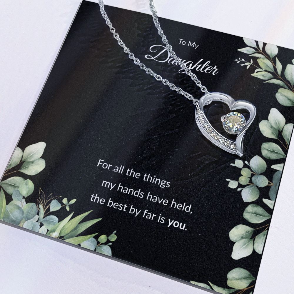 Beloved Daughter Heart Necklace | Faith-Inspired Gift | Sterling Silver or Gold