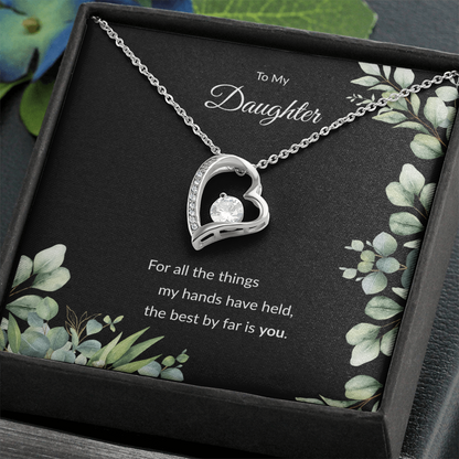 Beloved Daughter Heart Necklace | Faith-Inspired Gift | Sterling Silver or Gold