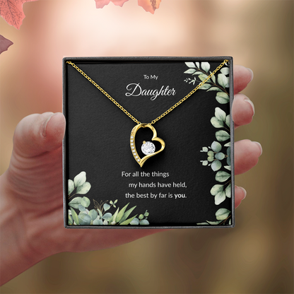 Beloved Daughter Heart Necklace | Faith-Inspired Gift | Sterling Silver or Gold