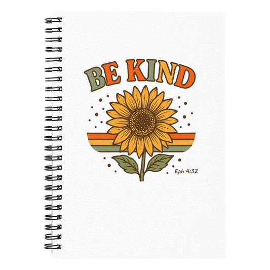 Be Kind Spiral Notebook | Ephesians 4:32 | Faith-Inspired Ruled or Graph Paper