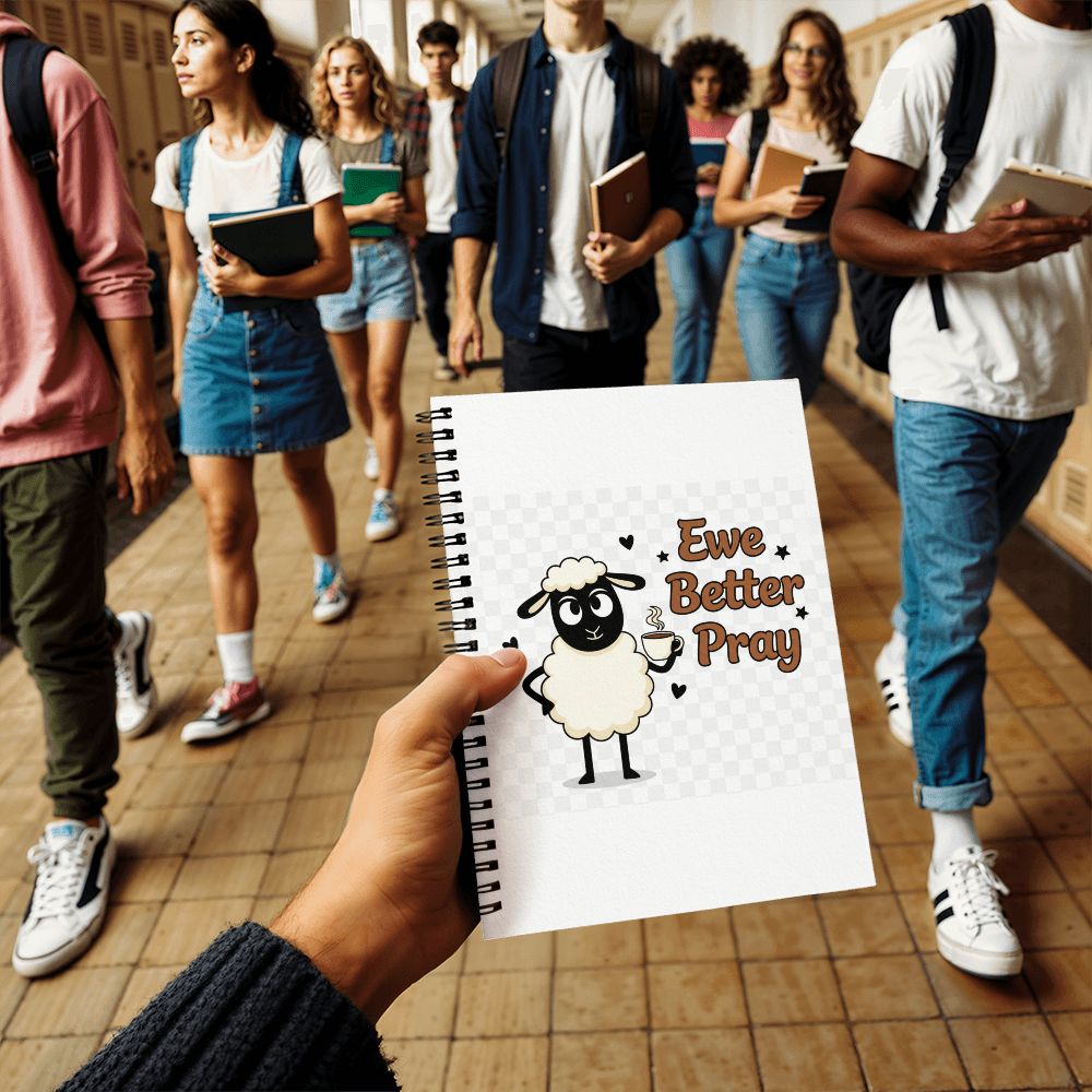 Ewe Better Pray Spiral Notebook | Faith Journal