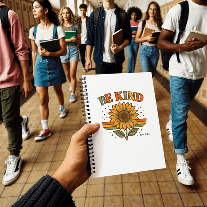 Be Kind Spiral Notebook | Ephesians 4:32 | Faith-Inspired Ruled or Graph Paper