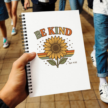 Be Kind Spiral Notebook | Ephesians 4:32 | Faith-Inspired Ruled or Graph Paper