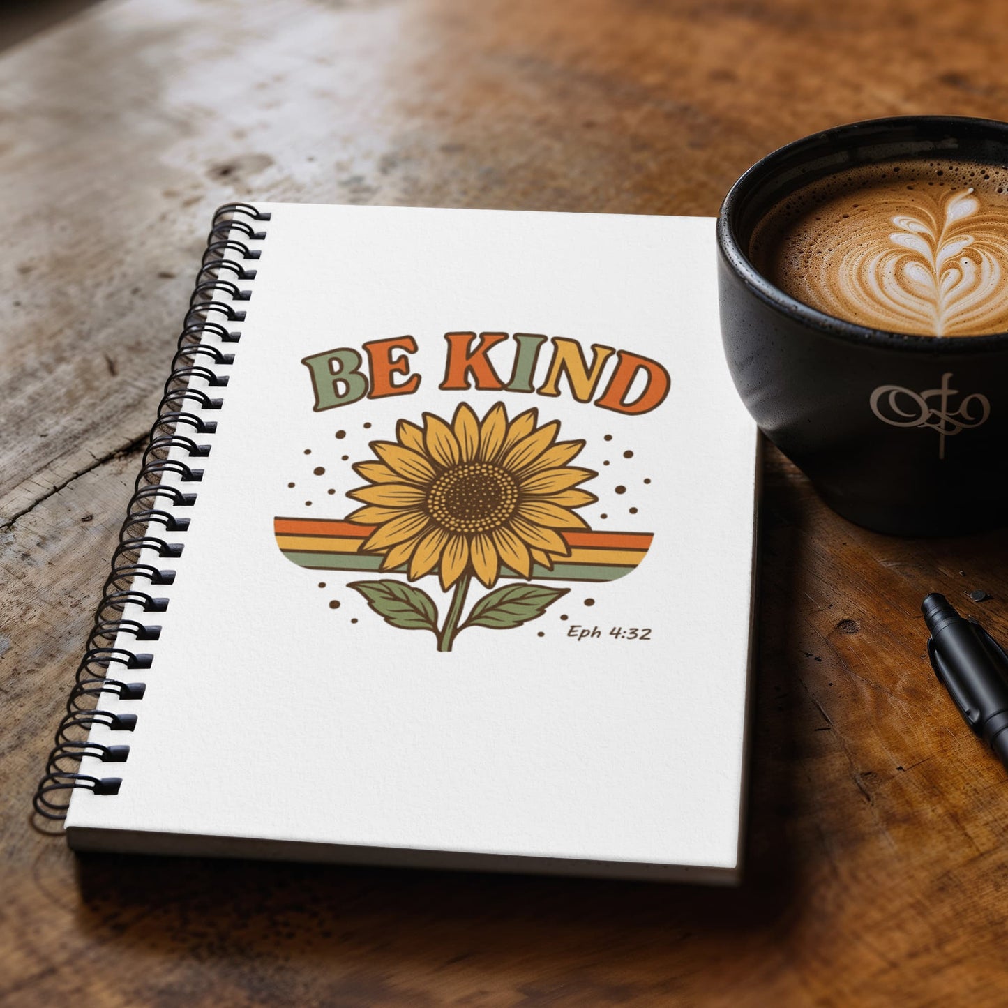 Be Kind Spiral Notebook | Ephesians 4:32 | Faith-Inspired Ruled or Graph Paper