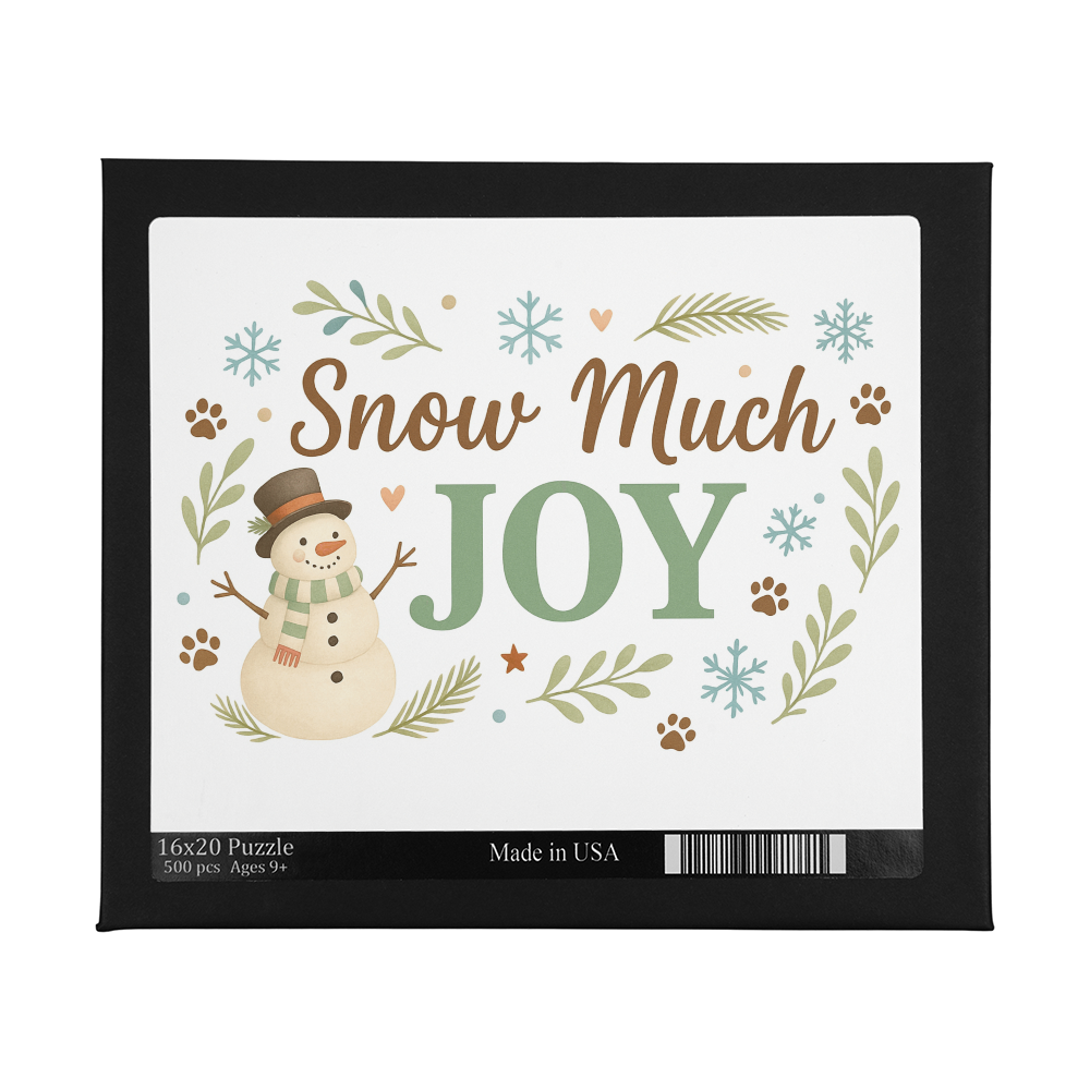 Snow Much Joy Jigsaw Puzzle | Family Christmas Activity | Fun Holiday Gift for Kids
