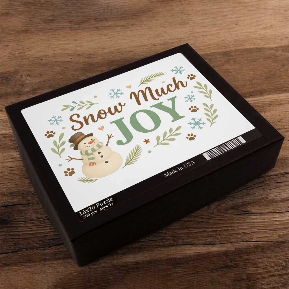 Snow Much Joy Jigsaw Puzzle | Family Christmas Activity | Fun Holiday Gift for Kids