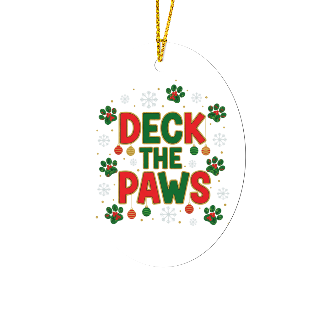 Deck the Paws Christmas Ornament | Cat & Dog Lover Holiday Gift