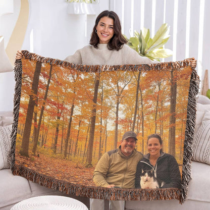 Faith, Family & Furry Friends Woven Blanket | Custom Pet Memorial Keepsake