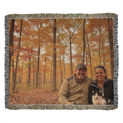 Faith, Family & Furry Friends Woven Blanket | Custom Pet Memorial Keepsake