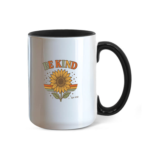 Be Kind Ceramic Mug | Ephesians 4:32 | Faith-Inspired Coffee Mug Gift