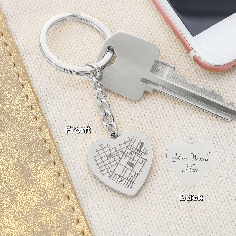 Faith Journey Heart Keychain