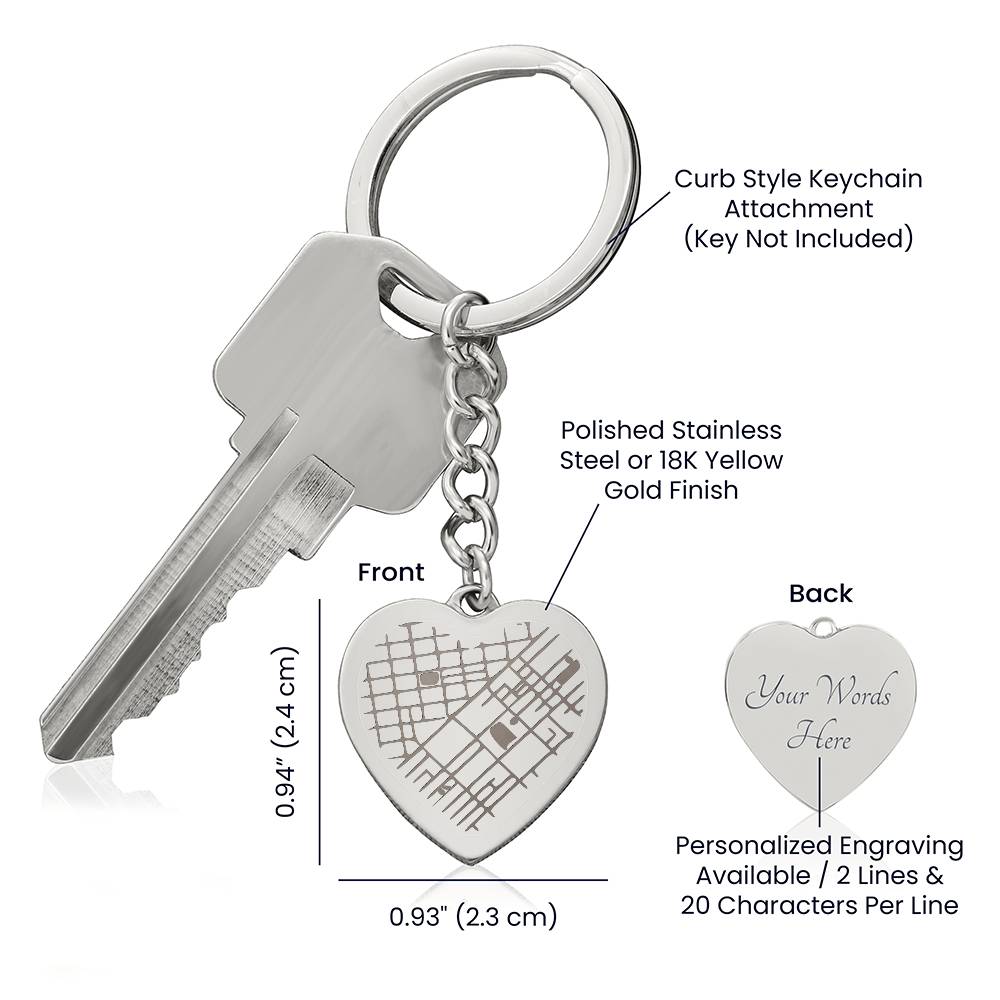 Faith Journey Heart Keychain