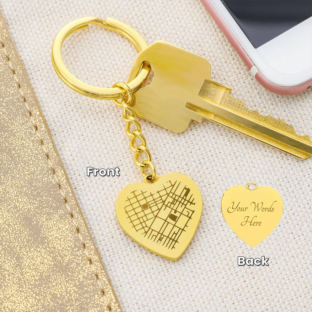 Faith Journey Heart Keychain